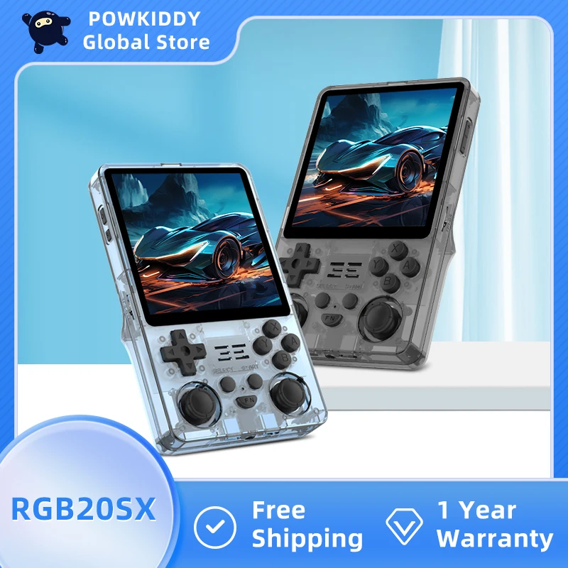 Игровая консоль POWKIDDY RGB20SX с открытым исходным кодом 4 дюйма IPS дисплей 720*720