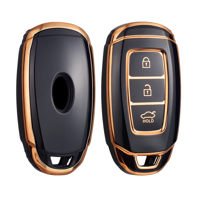

Soft TPU Car Key Fob Cover Case Keychain Protection Shell Compatible for Hyundai Solaris HB20 Veloster SR IX35 Accent Elantra