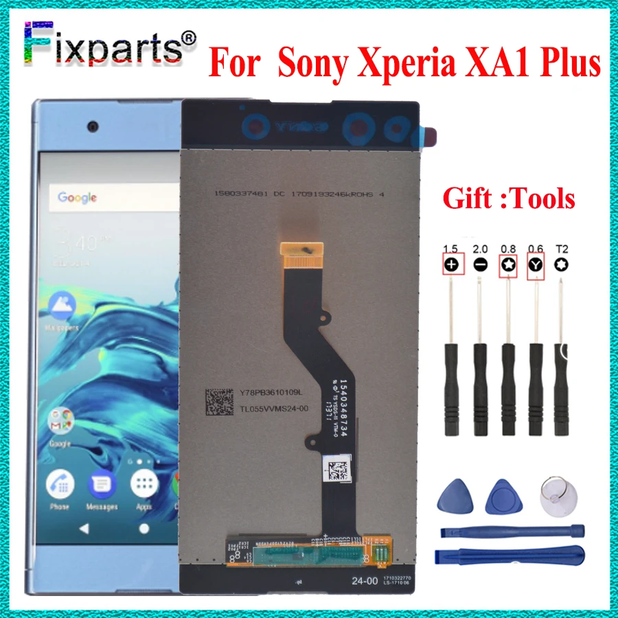 

ЖК-дисплей для Sony Xperia XA1 Plus, сенсорный экран с дигитайзером в сборе, G3412, G3416, G3426, Замена для SONY XA1 Plus, ЖК
