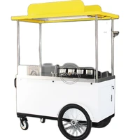 oem mobile 3 wheel ice cream cargo bike electric solar vending tricycles food trike cooler refrigerator cart