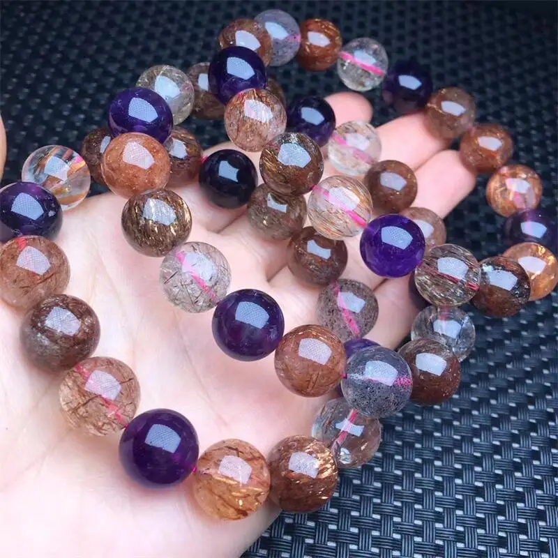 12 мм Браслет Из Натуральной Черной Смородины восстанавливающий эластичный