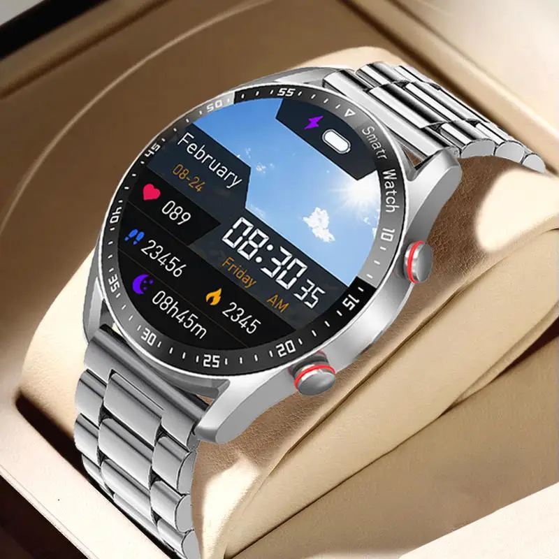 

2022 New Bluetooth Call Smart Watch Men Waterproof Sport Fitness Tracker Weather Display Mens Smartwatch For Xiaomi Huawei Phone