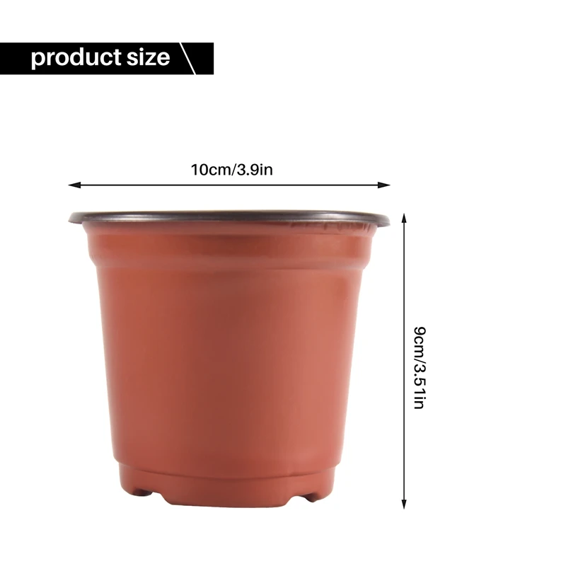 200 шт. 4-дюймовые пластиковые саженцы цветов детские принадлежности горшок для