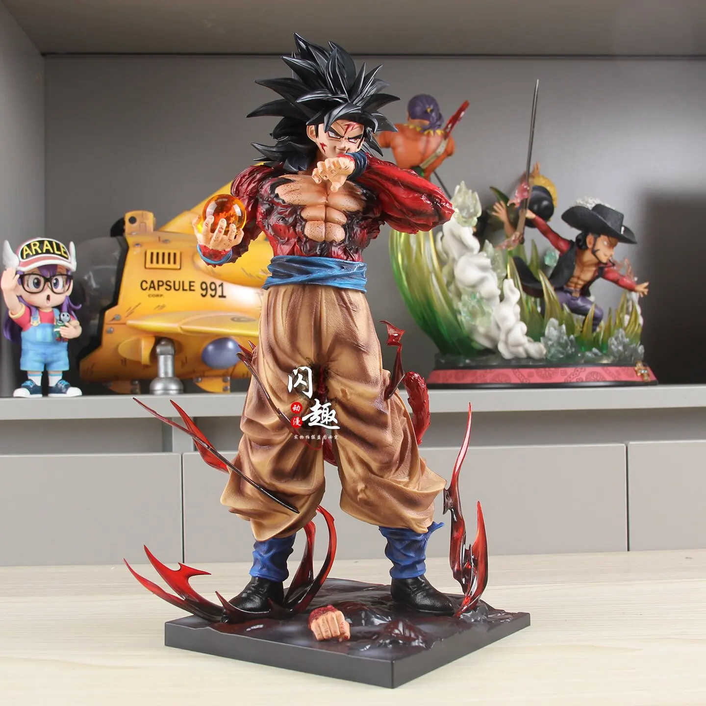 Фото Фигурка Lk Dragon Ball Super Saiyan 4 Son Goku Gk, коллекционная модель аниме, украшение для рабочего стола, подарок для любителей аниме №2
