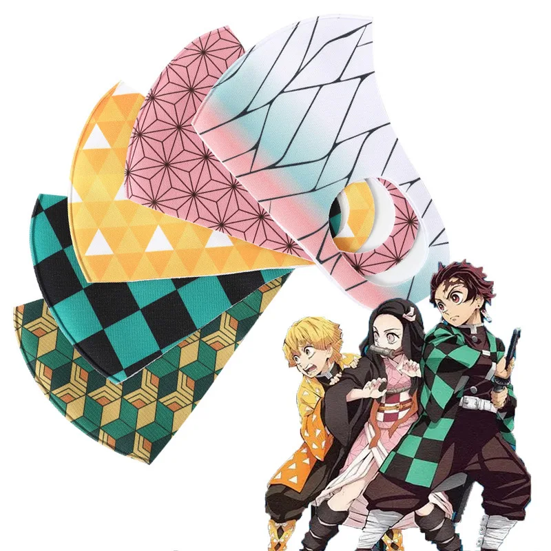 

Anime Demon Slayer Cosplay Mask Adult Dust Cover Fashion Breathable Spring and Summer Sunscreen Mask Unisex Cosplay Accessories