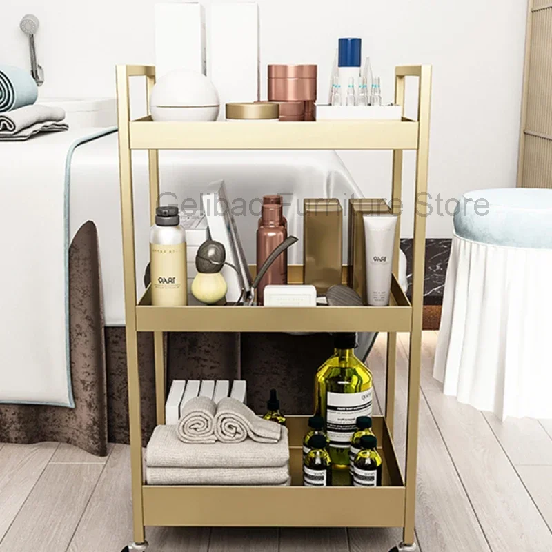 Тележка Золотая тележка Ящик Салон красоты Профессиональная парикмахерская