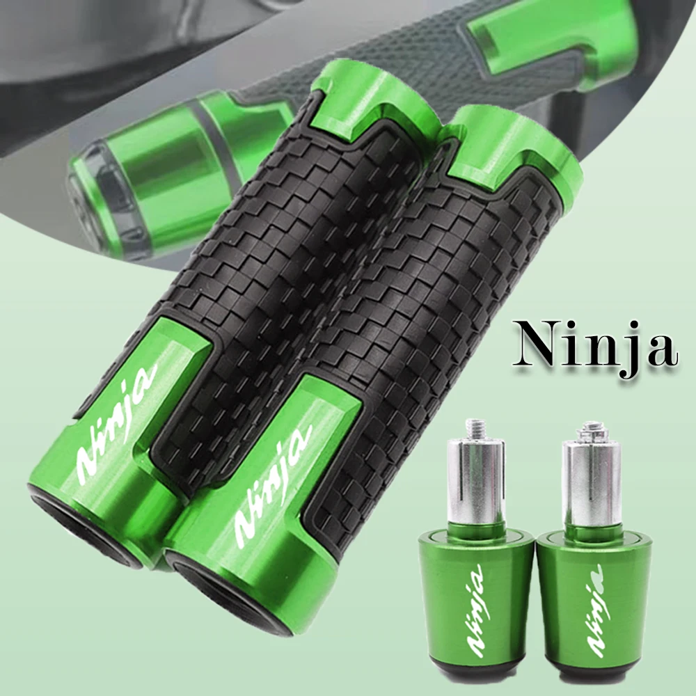 

Для Kawasaki Ninja 250 300 400 636 1000 мотоциклетные универсальные 7/8 дюйма 22 мм алюминиевые ручки для руля заглушки крышки ручки