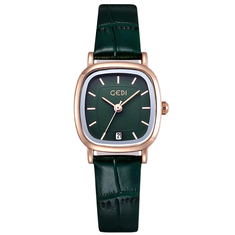 New Watch Belt Simple Elegant Style Light Luxury Small Exquisite Women's Square Watch Support