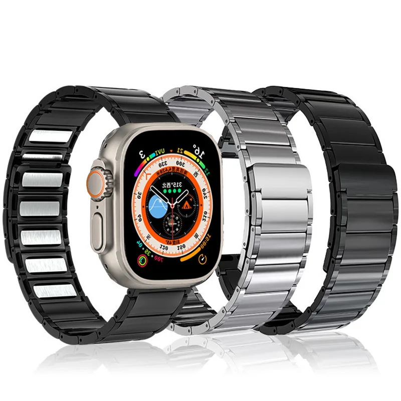 Latest Stainless Steel for Apple Watch 8 45mm 41MM Magnetic Strap Bracelet for Iwatch Ultra 49MM 7 6 5 4 SE 44MM 40MM 42MM 38MM