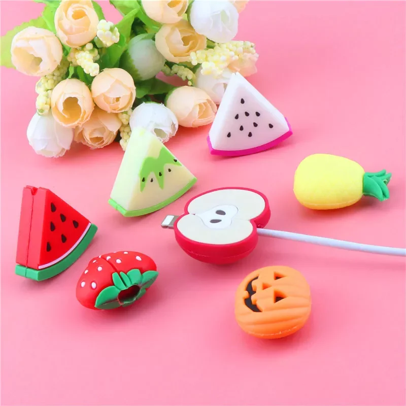 

Cartoon Fruit Cable Protector Anti-Break For IPhone Usb Cable Holder Charger Wire Organizer Phone Accessories