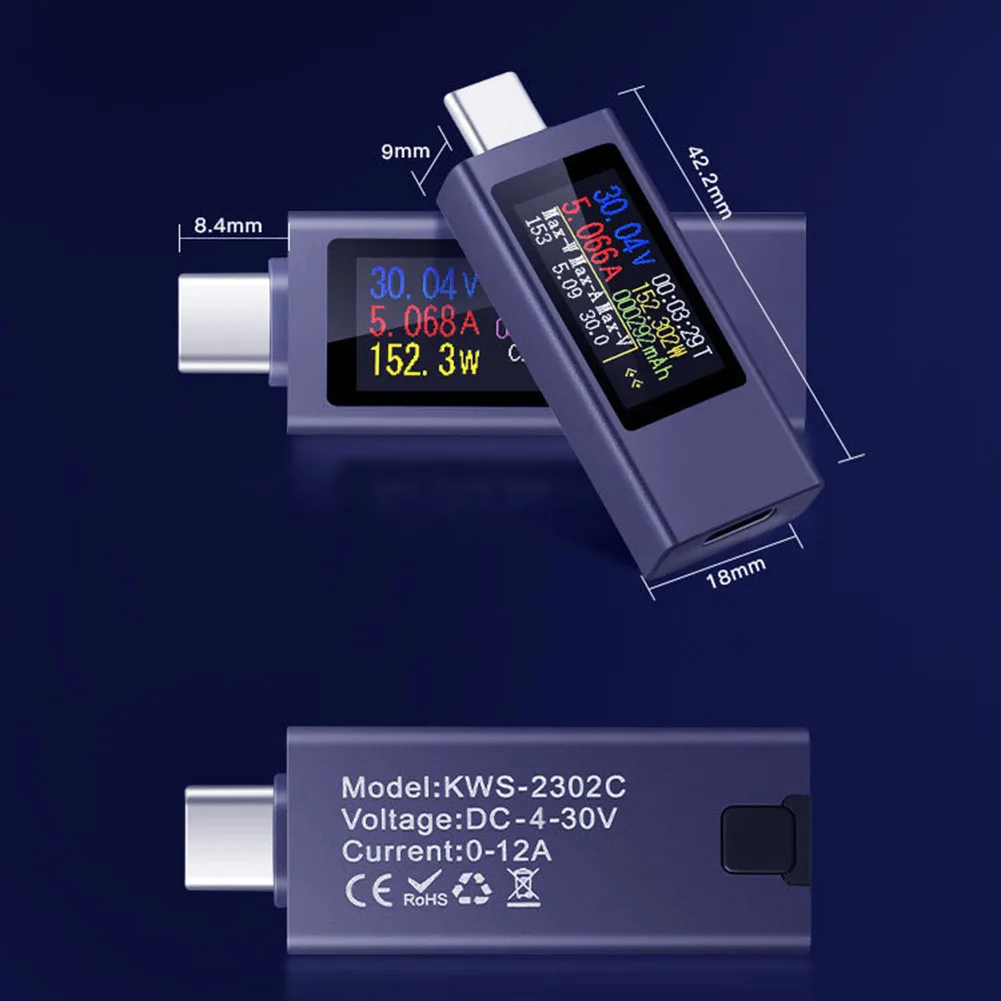 KWS-2302C Многофункциональный цифровой измеритель напряжения и тока постоянного