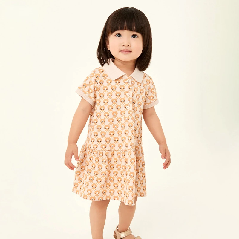 

Princess Baby Girls Summer Dress Printed Infant Girls Clothes Kids Dresses for Girls 2023 Toddler Girl Clothes Short Sleeve