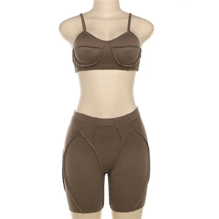 Повседневный комплект из 2 предметов Женский простой базовый летний топ +