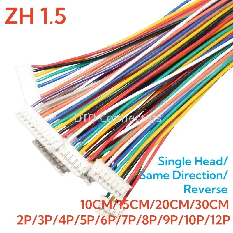 10 шт. ZH 1,5 мм проводной кабельный разъем DIY ZH1.5 JST 2/3/4/5/6/7-контактный разъем электронной линии с одной/двойной головкой, клеммная вилка 28AWG