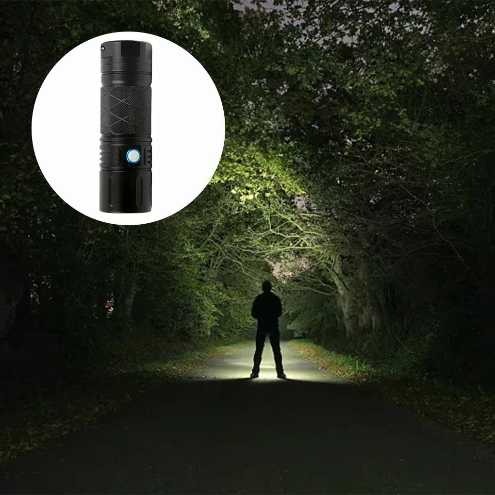 

Flashlight Multi Modes Micro Lamp Power Display Outdoor Lighting Camping