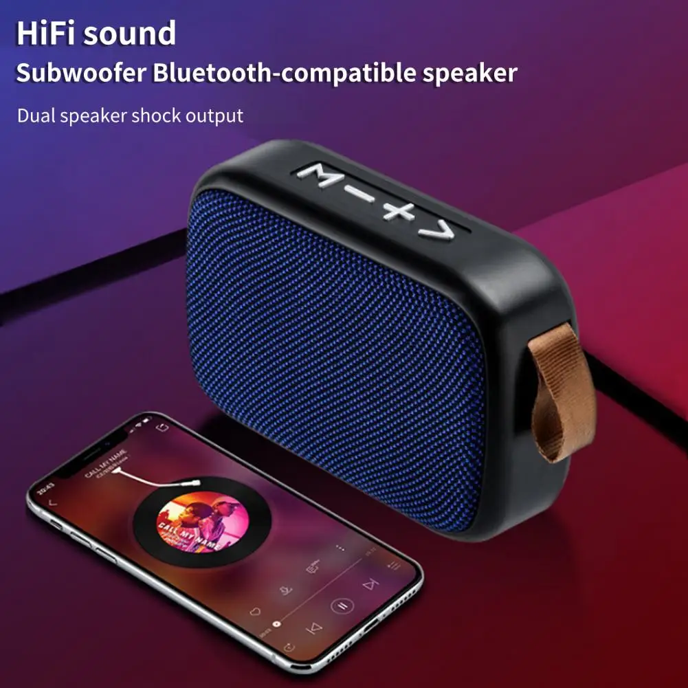 

Portable G2 Sound Speakers Box Subwoofer Support U Disk TF Card ABS Bluetooth-compatible4.2 HiFi Travel Speaker
