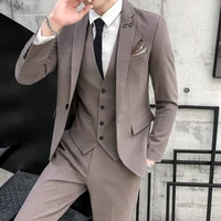 jacketvestpants mens suit new fashion pure color slim men suit groom dress elegant suit three piece suit men suits formal