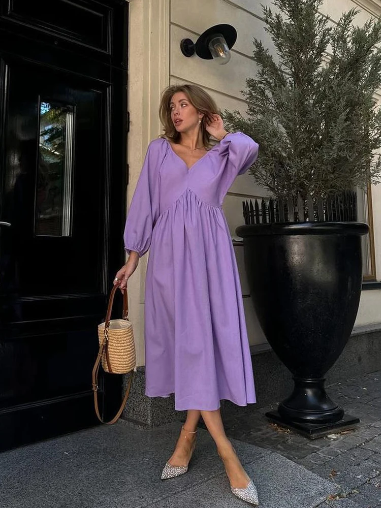 Женское Повседневное платье с V-образным вырезом розовые слитные платья во