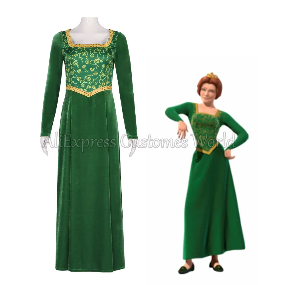 Искусственная Принцесса Фиона Аниме Косплей Костюм Унисекс Полиэстер Хэллоуин