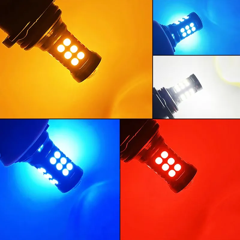 2 шт. светодиодные лампы для противотуманных фар H4 9005 9006 3030 27smd H8 H9 H11