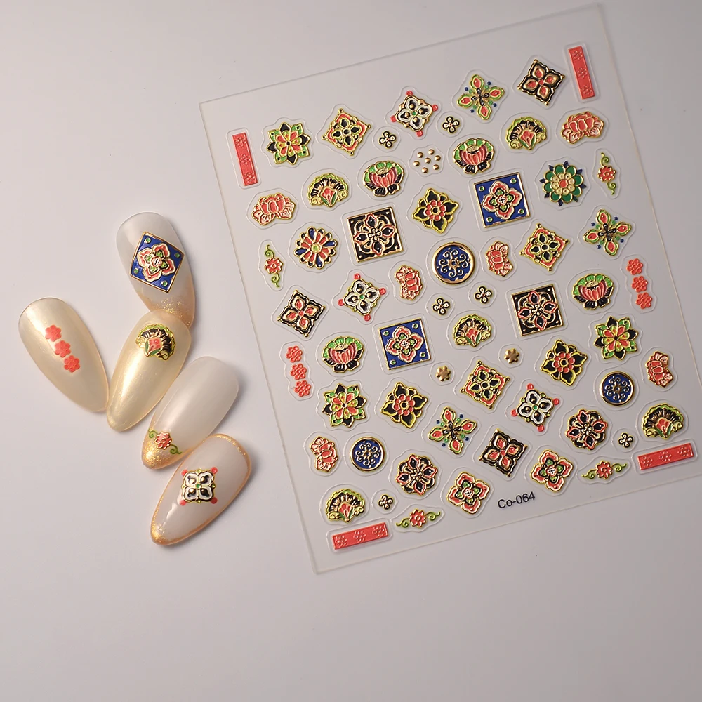 Лазерная наклейка для ногтей 3D голографический узор на заказ наклейки