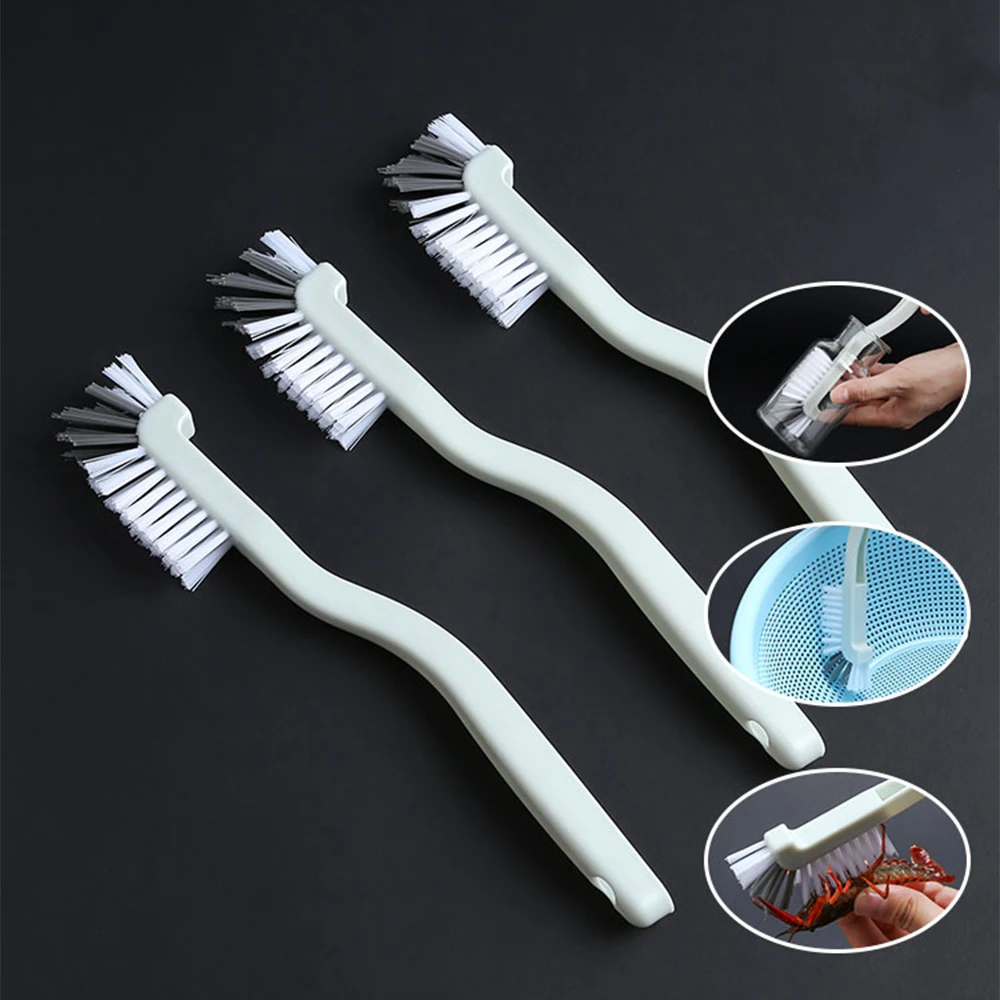 

1PCS Kitchen Cleaning Brush Bathroom Bottle Cleaning Brush Corner Lobster Cup Brush Bending Handle Scrubber Curved Accessories