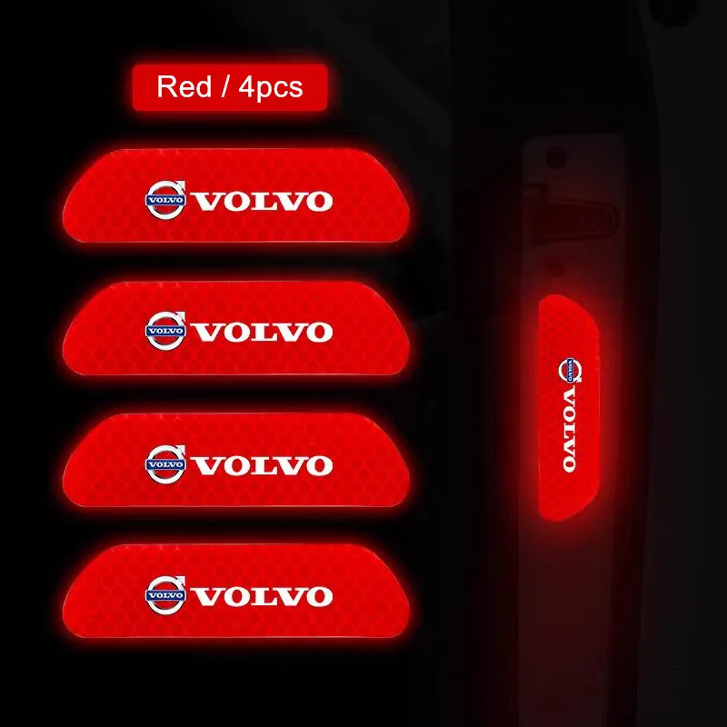 

4 шт., светоотражающие наклейки на двери автомобиля Volvo XC40, XC90, V40, V90, V60, XC60, S80, S60, S90, C40, V70, XC70