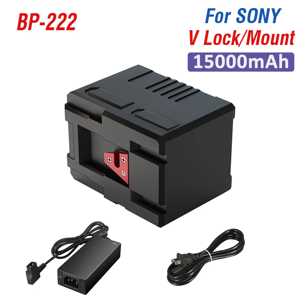 

PALO 15000mAh V Lock /Mount 222Wh Rechargeable Battery+D-Tap Charger For SONY HDCAM, XDCAM，PMW-EX330L Digital Cinema Cameras