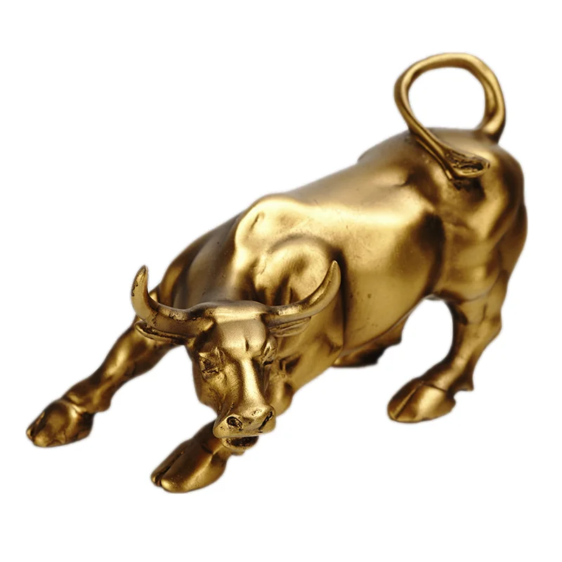 

Sculpture Home Decor Animal Modern Statue For Living Room Ornaments For Home Decoratio nTable Bookshelf Gold Wall Street Cattle