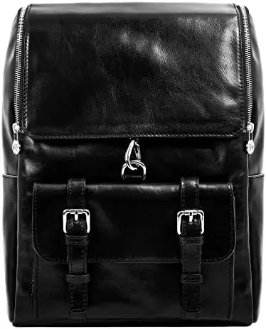 

Resistance Leather Backpack up to 15 in Laptop Travel Bag Rucksack (Black)