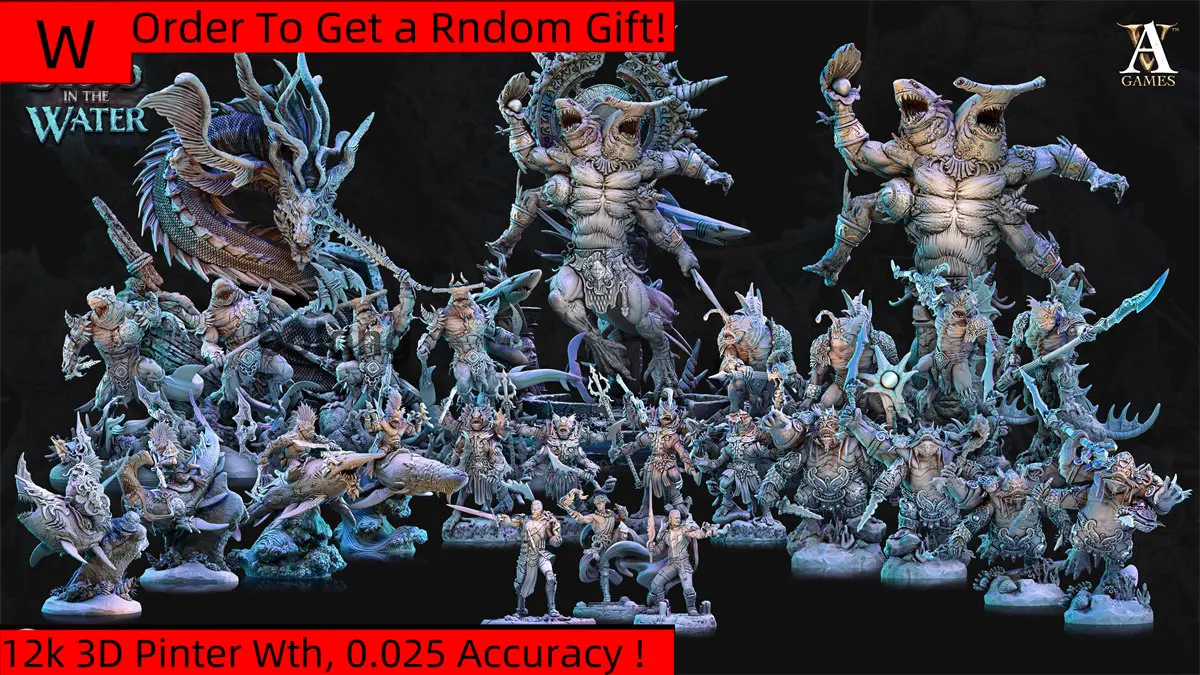 Мини-фигурки Dnd глубоководные Монстры шаркмен мермеды морские драконы модели