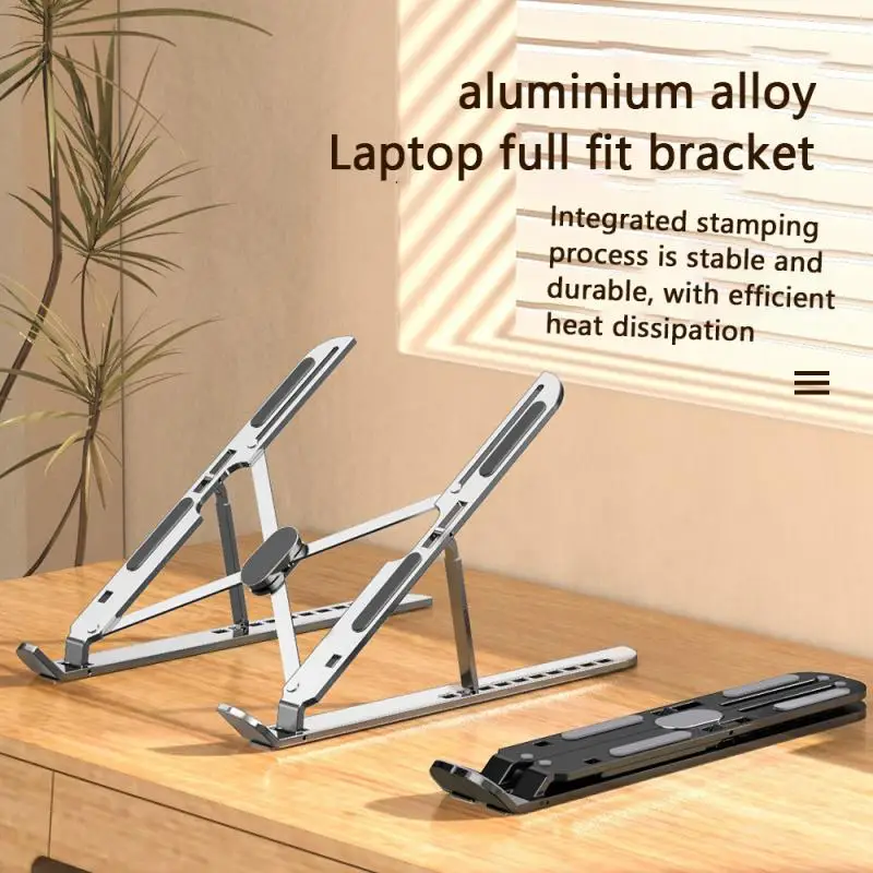 

High Standard Dual Axis Design Aluminum Laptop Stand Easy To Fold And Carry Desktop Laptop Stand Anti Slip Design At The Bottom