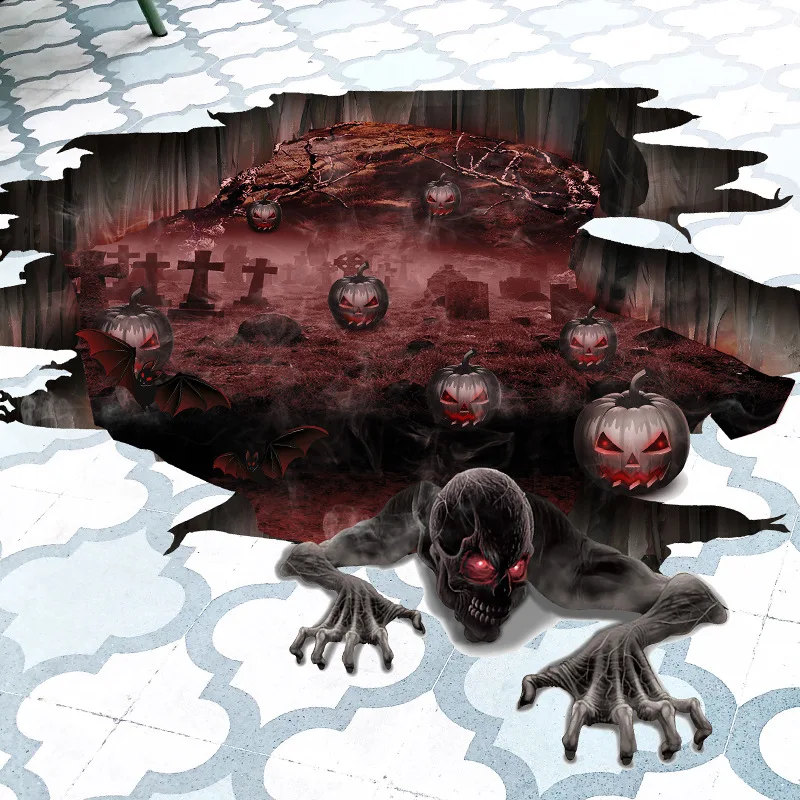 Наклейки на пол в виде тыквы чайки призрака большие вечерние стены для