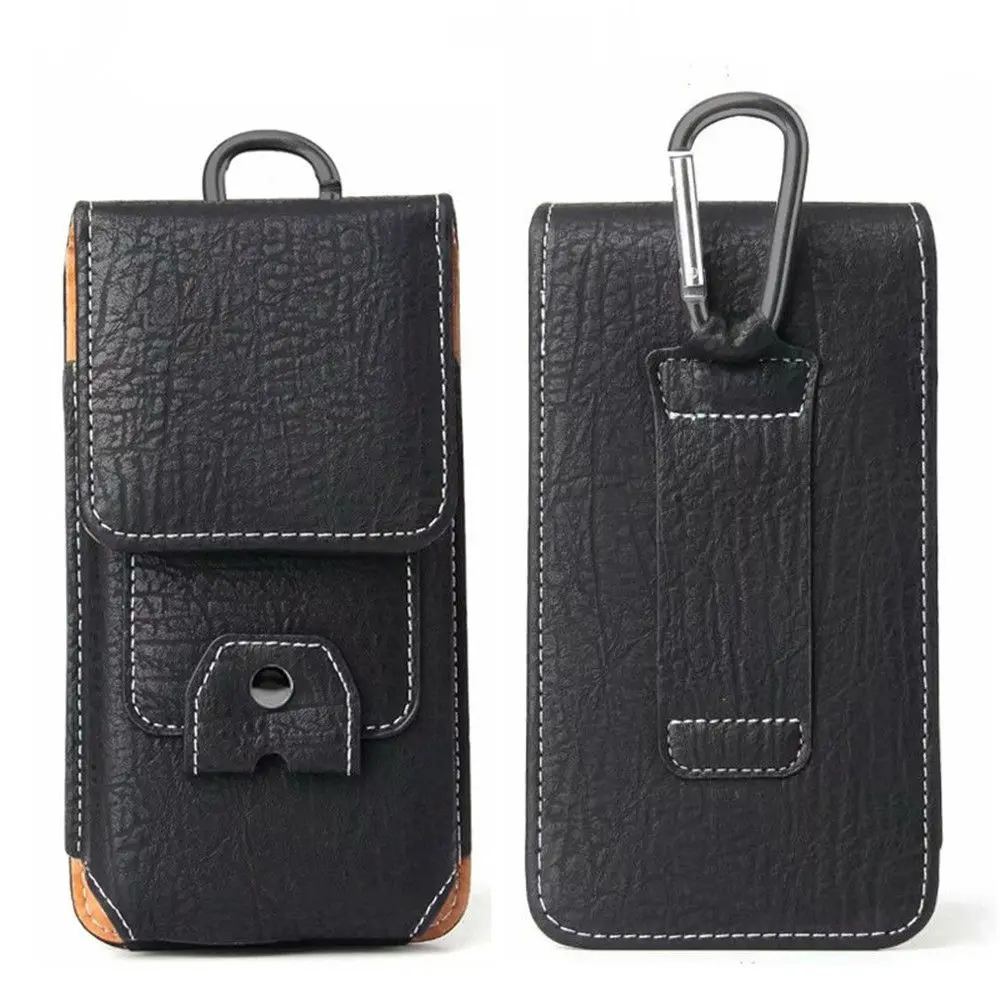 Cell Phone Holder For Walking Waist Clip Men's Waist Bag Leather Case Men's Belt Bag Waist Bag Phone Purse Belt Bag For Men