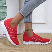 breathable mesh sneakers ladies casual flat shoes fashion ladies thick sole sneakers vulcanized shoes womens shoes