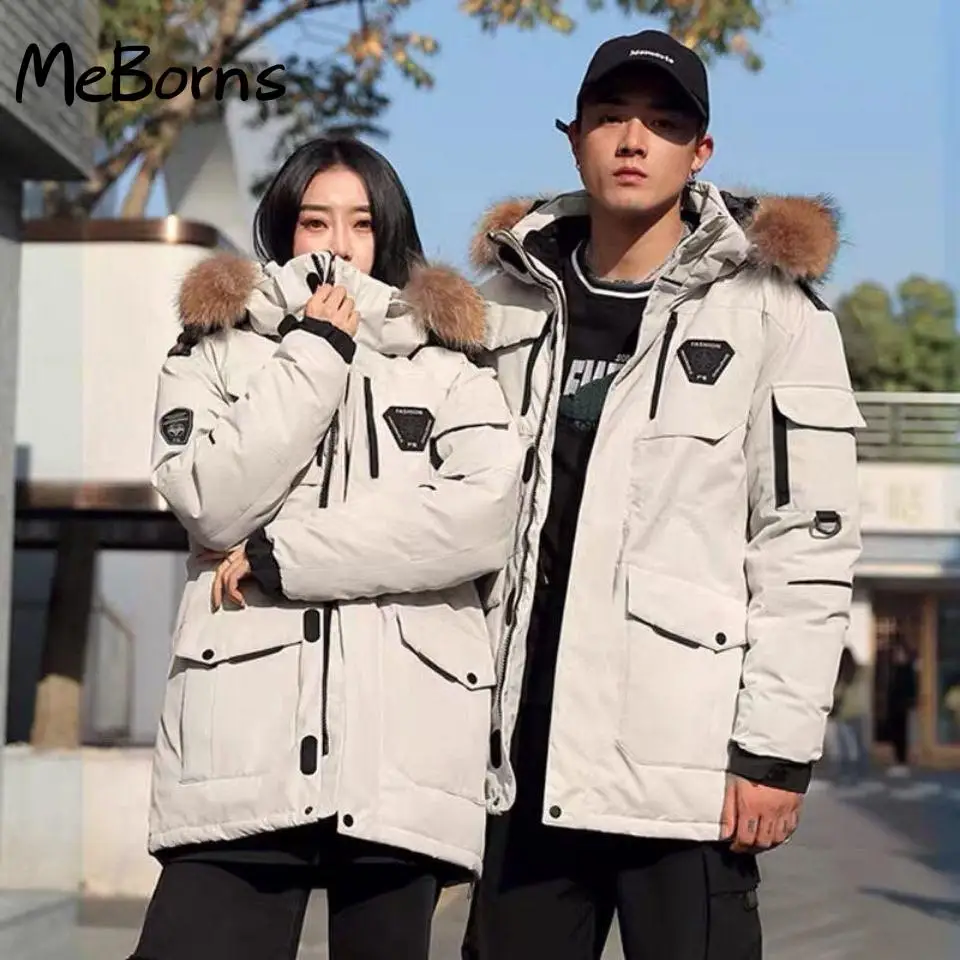 

Winter Warm Men Down Jacket Windproof Waterproof Hooded Fur Collar Coat Men Jacket Fashion Casual High Quality Down Jackets Men