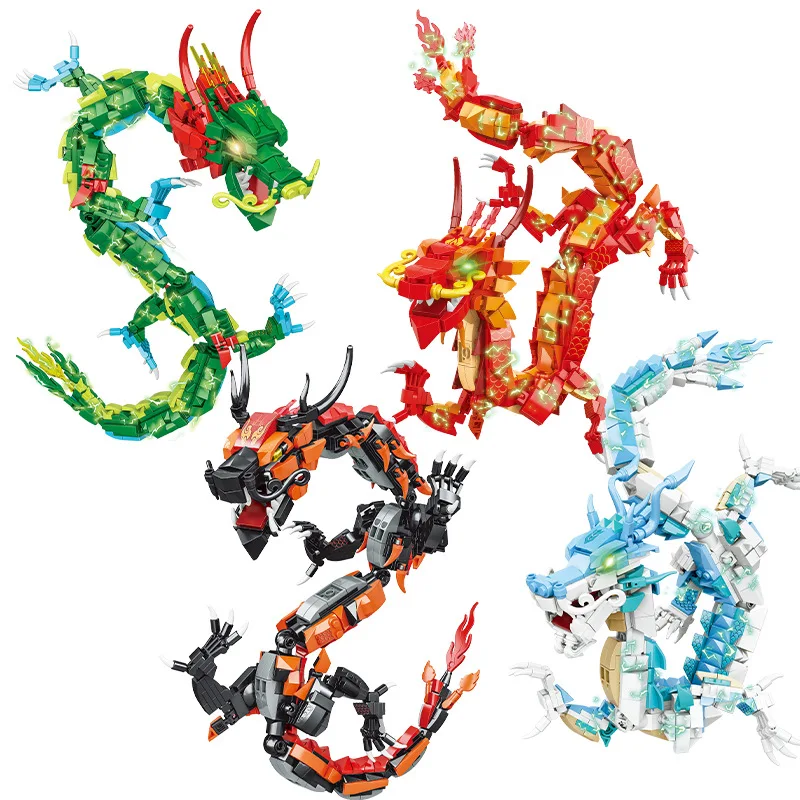 2022 г. город творчество древняя сказка модель дракона строительные блоки кирпичи