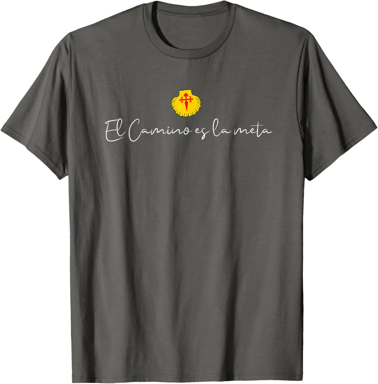Фото Camino De Santiago Gift El Camino Es La Meta St James Way Футболка с коротким рукавом Повседневная футболка из 100% хлопка №3