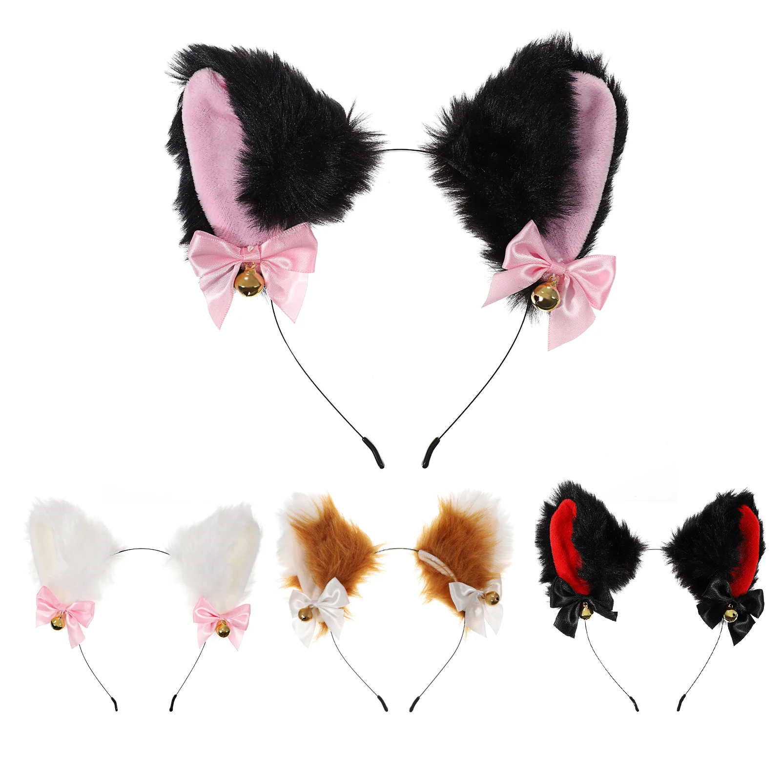 

Girls Headbands Hair Women Party Hoop Cat Ear Designed Prom Plush Hairband Miss Headdress