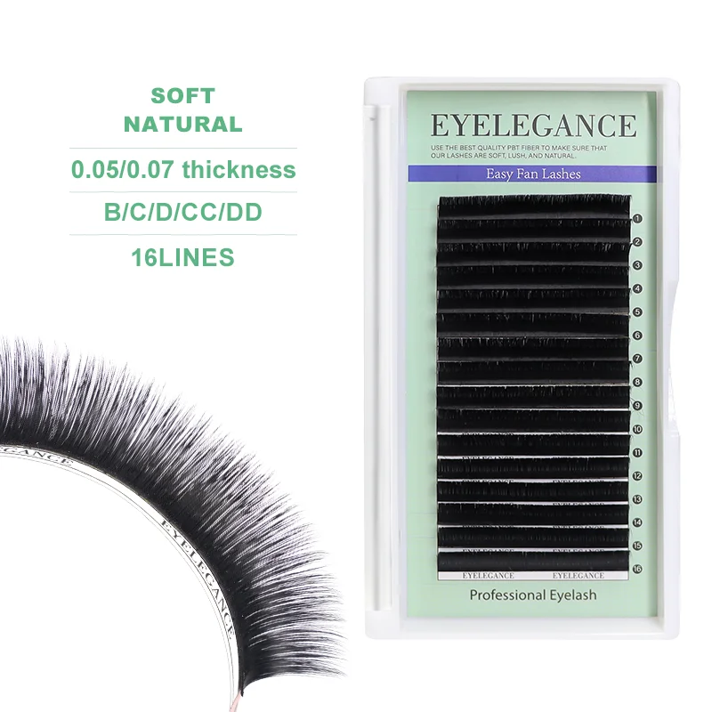 

EYELEGANCE Easy Fanning Eyelash Extension C/D/CC/DD Curl Flare Eyelash Russian Volume Fans Eyelash Extension Natural Fake Lashes