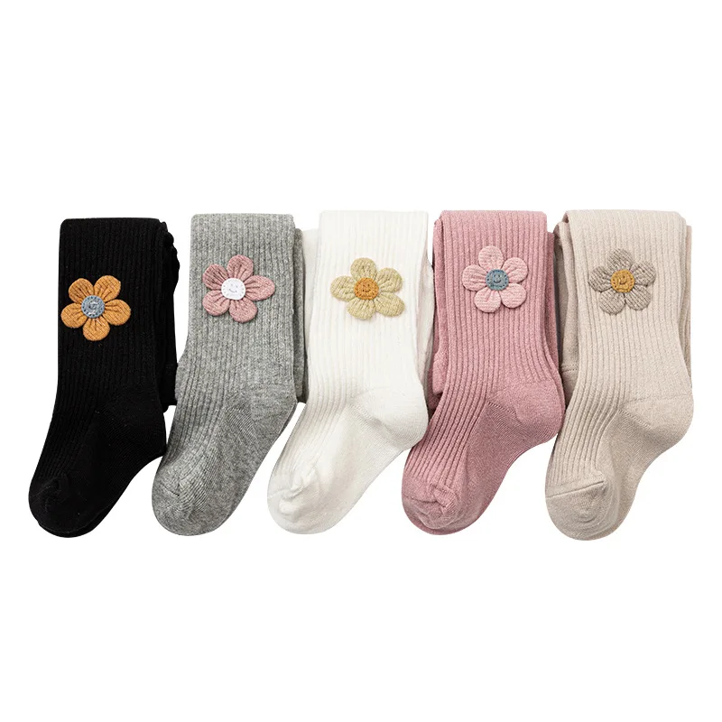 

Baby Girls Tights Korean Version of Vertical Stripes Small Children Baby Leggings Accessories Floret Pantyhose Baby Stockings