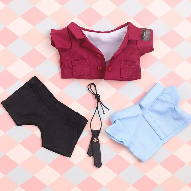

1SET 20CM Dolls Clothes Casual Suit Set Dress Up Generation Plush Doll Clothes Doll Accessories EXO Idol Dolls Fans Gift DIY Toy