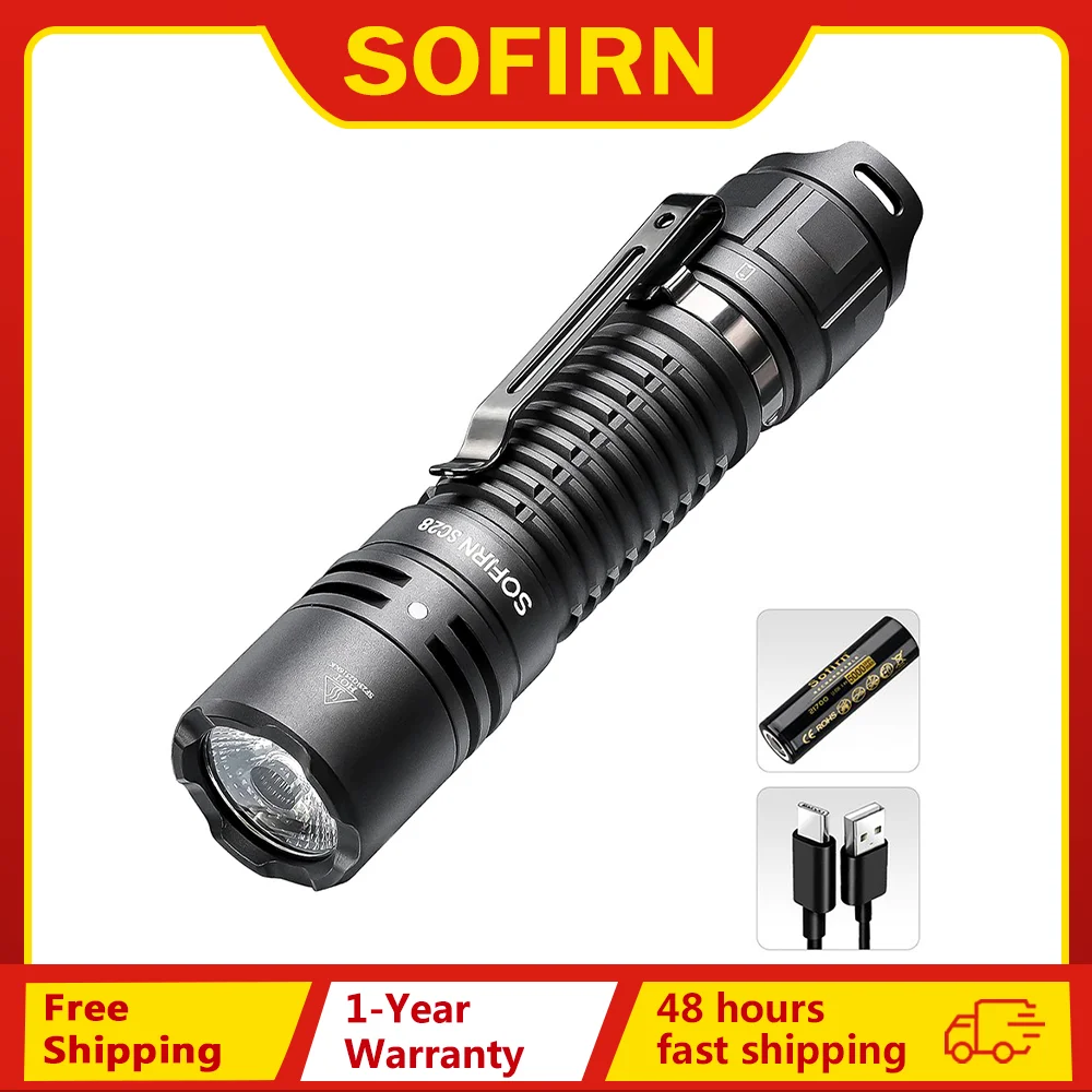 

Sofirn SC28 тактический фонарик 2800 люмен