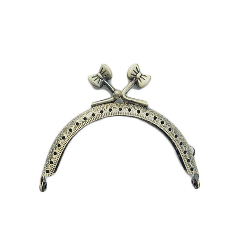 8,5 см античная латунь Bornze металлическая рамка для кошелька с застежкой в виде листа и поцелуя для самодельных сумок фурнитура Аксессуары для рукоделия