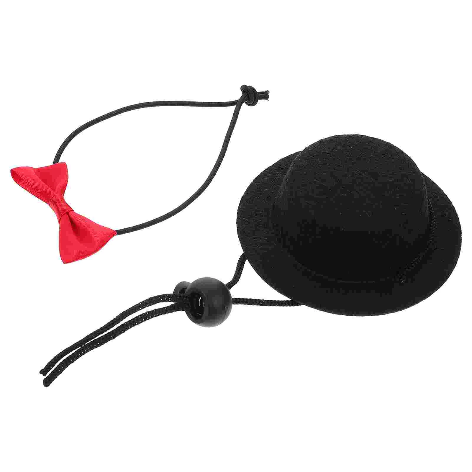 

1 Set of Small Pet Bowler Hat Rabbit Pet Decorative Bowtie Pet Costume Accessories