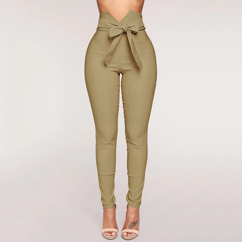 

Women's Summer Trousers Women High Waist Casual Slim Cotton Thin Pants For Women High Waist Black Khaki Pants