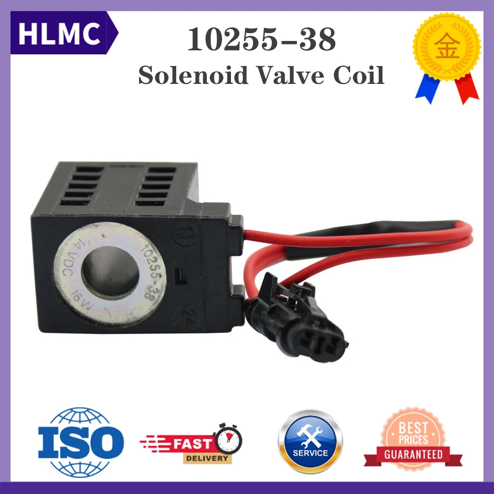 Запчасти для экскаватора 24 В, катушка соленоидного клапана 10255-38 для гидравлического главного насоса 14 В постоянного тока (16 Вт), катушки для ZY65