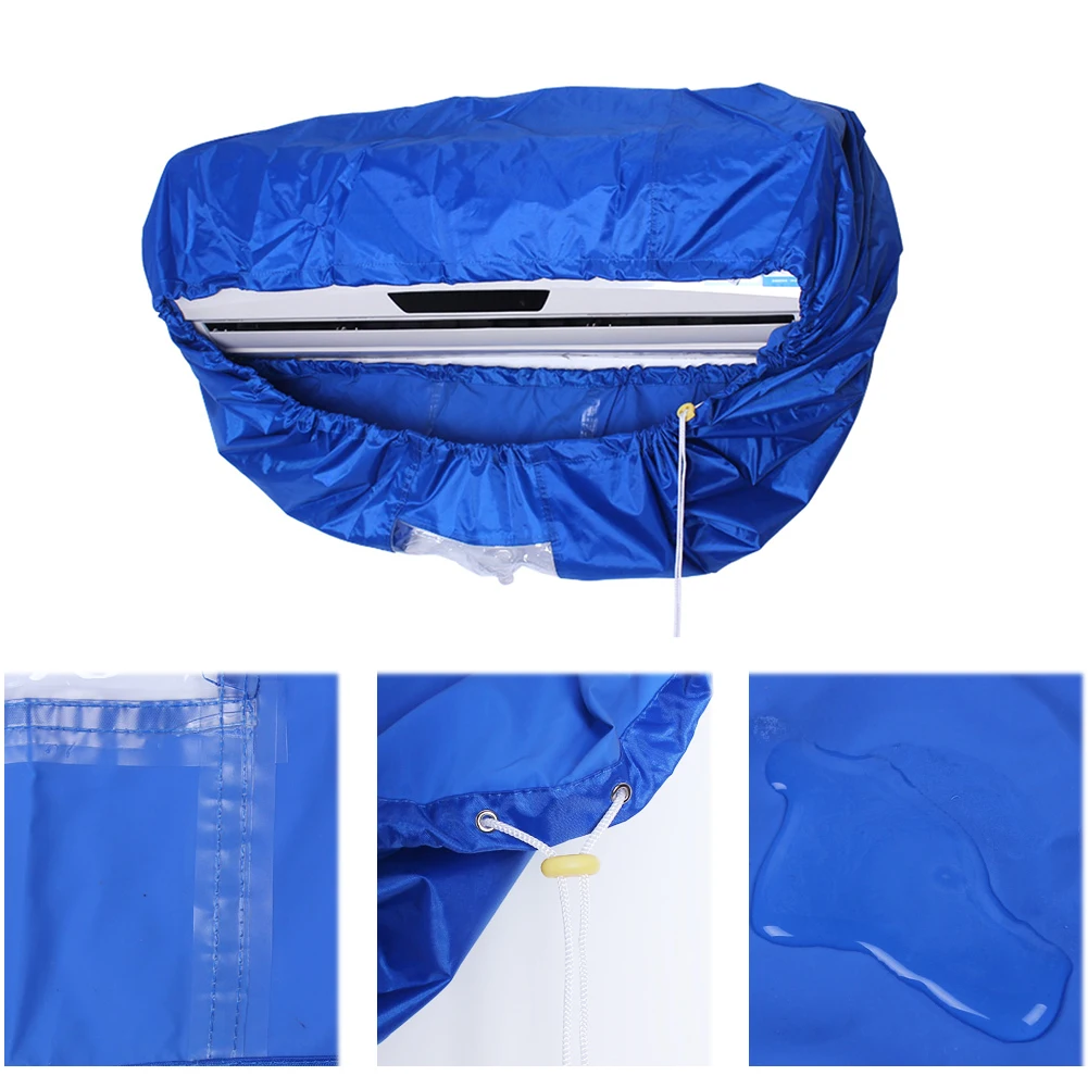 

Air Conditioner Cover Wall Mounted Air Conditioning Cleaning Protection Dust Cover Cleaner Bags Clean Tool Tightening Belt