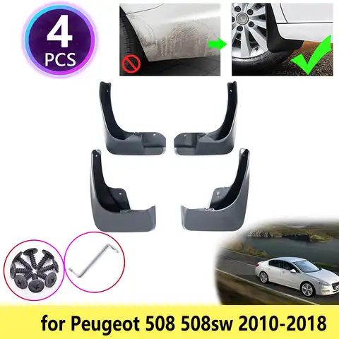 Брызговики для Peugeot 508 sw 508sw 2010 ~ 2018 2011 2012 2013 2014 2016, брызговики, брызговики, аксессуары