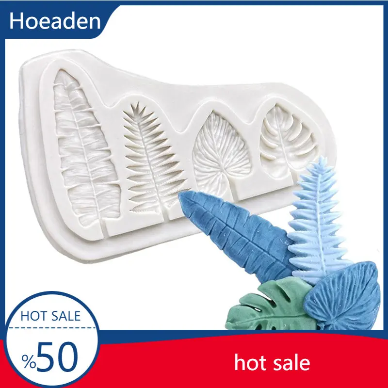 

Palm Leaf Silicone Sugarcraft Mold Resin Tools Cupcake Baking Mould Fondant